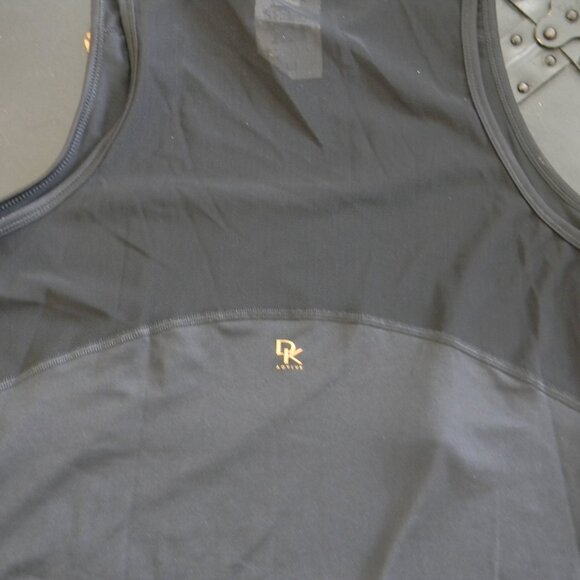 Donna Karan Active Tank Sleeveless Black Mesh Athletic Workout Running NW - Picture 13 of 13